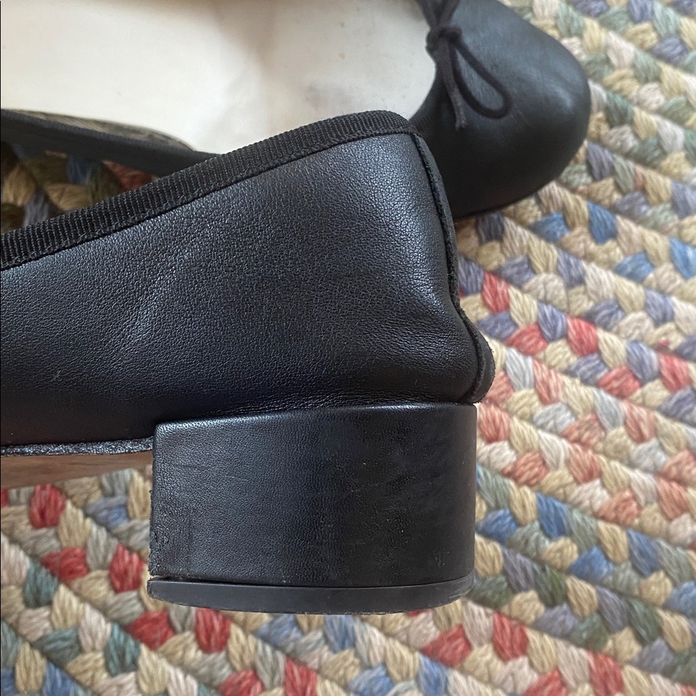 Repetto Camille ballet pumps heel in black leather nappa size 40.5 (9.5) - Picture 10 of 14